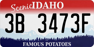 ID license plate 3B3473F