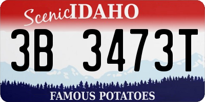 ID license plate 3B3473T
