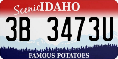 ID license plate 3B3473U
