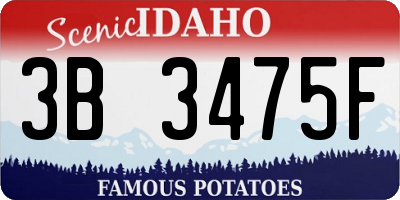 ID license plate 3B3475F