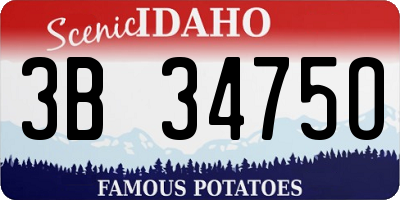 ID license plate 3B3475O