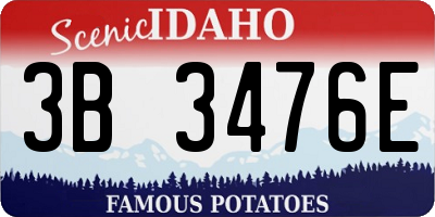ID license plate 3B3476E