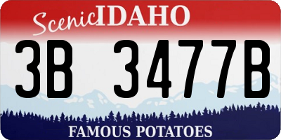 ID license plate 3B3477B