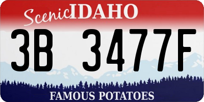 ID license plate 3B3477F