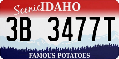 ID license plate 3B3477T