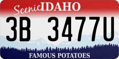 ID license plate 3B3477U