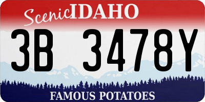 ID license plate 3B3478Y