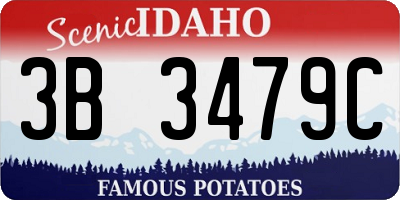 ID license plate 3B3479C