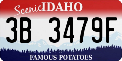 ID license plate 3B3479F