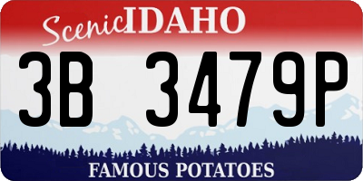 ID license plate 3B3479P