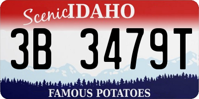 ID license plate 3B3479T