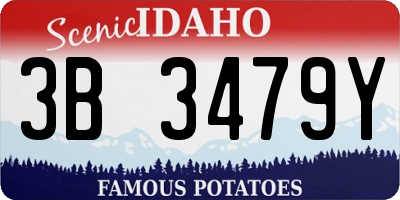 ID license plate 3B3479Y
