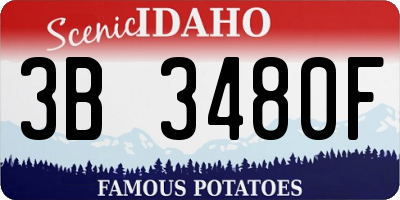 ID license plate 3B3480F