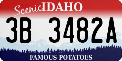 ID license plate 3B3482A