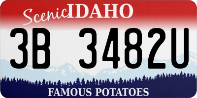 ID license plate 3B3482U