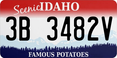 ID license plate 3B3482V