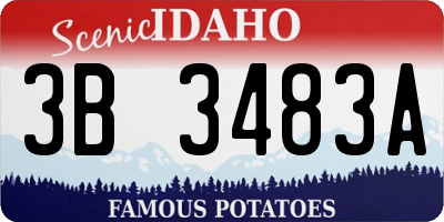 ID license plate 3B3483A