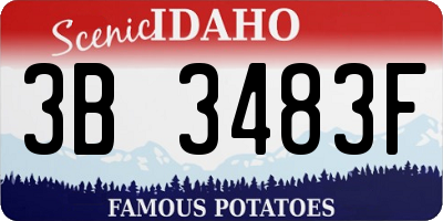 ID license plate 3B3483F