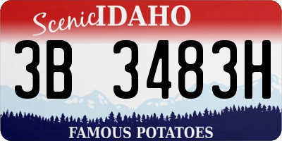 ID license plate 3B3483H