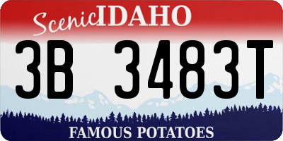 ID license plate 3B3483T