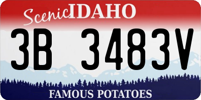 ID license plate 3B3483V