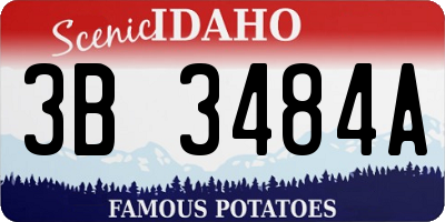 ID license plate 3B3484A