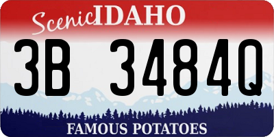 ID license plate 3B3484Q