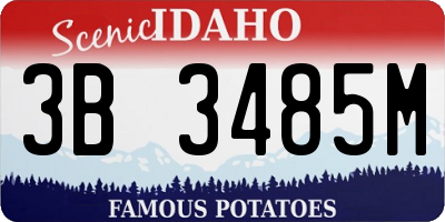 ID license plate 3B3485M