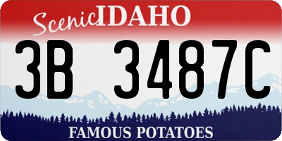 ID license plate 3B3487C