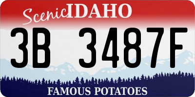 ID license plate 3B3487F