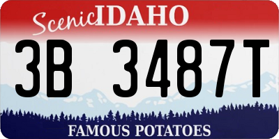 ID license plate 3B3487T