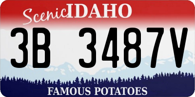 ID license plate 3B3487V