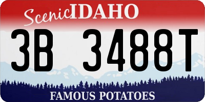 ID license plate 3B3488T