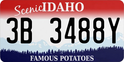 ID license plate 3B3488Y
