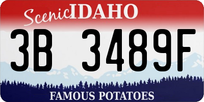 ID license plate 3B3489F