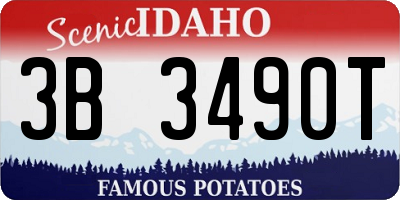 ID license plate 3B3490T