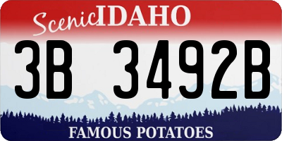 ID license plate 3B3492B
