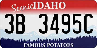 ID license plate 3B3495C