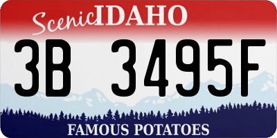 ID license plate 3B3495F