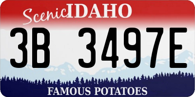 ID license plate 3B3497E