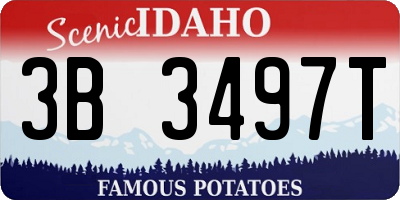 ID license plate 3B3497T