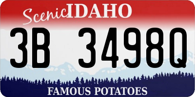 ID license plate 3B3498Q