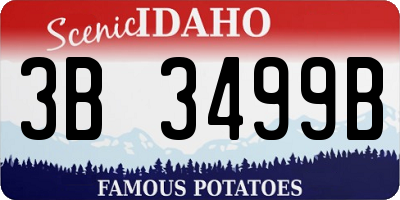 ID license plate 3B3499B