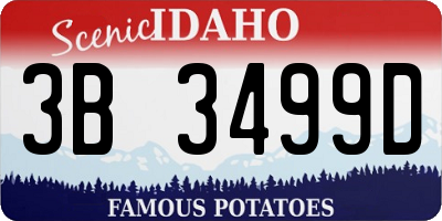 ID license plate 3B3499D