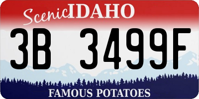 ID license plate 3B3499F