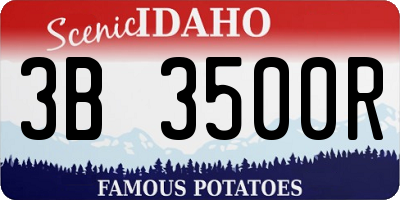 ID license plate 3B3500R