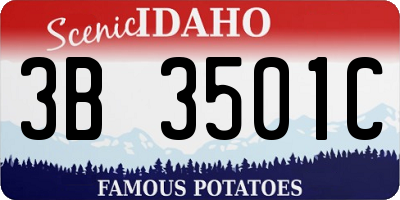 ID license plate 3B3501C