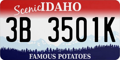 ID license plate 3B3501K