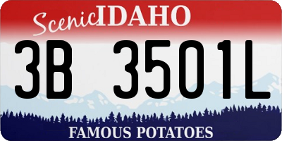 ID license plate 3B3501L