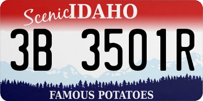 ID license plate 3B3501R